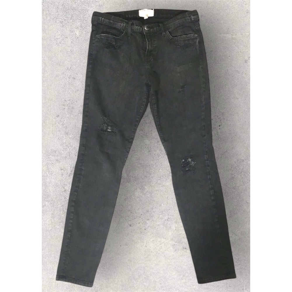 Current Elliot Distressed Denim Jeans Ankle Skinny Low